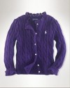 NWT Ralph Lauren Girls Cotton Cardigan Size 4 