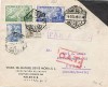 Carta aérea de Luto. VALENCIA a Suecia 1945. 