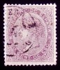 1867 ED#92º 20 c. de e. lila ISABEL II. Ver centraje 