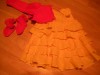 VESTIDO DEL CORTE INGLES 3-6 MESES+BOLERO Y CALCETINES. 