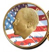 BARACK OBAMA JFK HALF DOLLAR 24KT GOLD  PROOF COIN NEW 