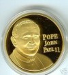 POPE JOHN PAULII 24KT GOLD COMMEMORATIVE COIN~GOOD LUCK 