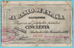 50 Pts, Banco de Santander 1936, BC 