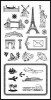 New FISKARS 25 Clear Stamp Set WISH YOU WERE HERE 