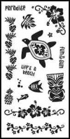 New FISKARS 15 Clear Stamp Set ISLAND FUN 