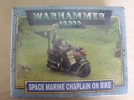 New in box Warhammer 40k Space Marine Chaplin on Bike  