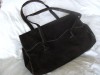Olsen chocolate brown suede bag 