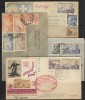 Spain Air Mail stamps on 4 covers 1940-50 