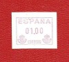 RAR - Spanien ATM 01.00 weißes Papier **  - RAR -
