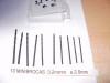 LOTE DE 10 MINIBROCAS EN ACERO HSS DIN 338 DE 2,0/3,2MM 