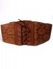 G1601605 RIVETED ELASTIC STRETCH WOMAN'S BELT DARKBROWN 