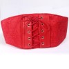 G1601602 RIVETED ELASTIC STRETCH WOMAN'S BELT RED 