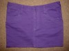 Ladies Size 10 Short Purple Jean Skirt H&M Rock Chick 