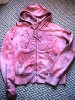 LUCKY BRAND PINK TIED DYE PEACE HOODY SWEATSHIRT SIZE L 