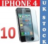 10 x IPHONE4 CLEAR LCD SCREEN PROTECTOR IPHONE 4 4G HD 