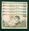 F.C.5  BILLETES CORRELAT. 100  PTS  1965  SIN SERIE EBC 