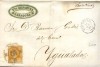 Año 1860 edifil 52 4 cu carta RC 15 Zaragoza