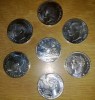 Lote 7 monedas 5 ptas siglo XIX 