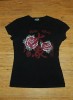 Lucky Brand Black Womens Ladies Tee T-Shirt Asian L 