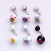6X14g UV Body Jewelry Navel Belly Button Rings Bar,1355 