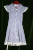 vestido vichy azul  retro no vintage kling talla 1 