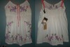 New Lucky Brand white embroidered babydoll tunic tank L 