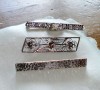 3x Art Deco 835 Silber Brosche/Broschen + Hammerschlag 