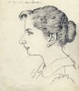 Dibujo a lápiz. Título: Retrato de mujer.José Albareda 