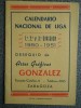 CALENDARIO DE FUTBOL ARTES GRÁFICAS ZARAGOZA 1950-51 