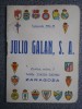CALENDARIO DE FUTBOL JULIO GALÁN ZARAGOZA 1974-75 