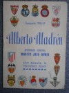 CALENDARIO DE FUTBOL 1968-69 ALBERTO ALADRÉN ZARAGOZA 