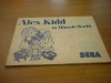 ALEX KIDD IN MIRACLE WORLD LIBRETA INSTRUCCIONES 