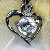 SD32, 18KGP, Clear Zirconia-Diamond, Heart Necklace 
