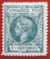 1903 Spanien FERNANDO POO ED#122* 3c.bläulich grün 