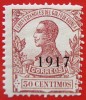 1917 Spagna GUINEA  Ed#118** 30 c.carmin (92). 