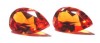 9.0 Cts Pair Orange Sapphire Pear Gift Gemstone !!  