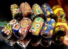 5 VAR. ANTIQUE VENETIAN MILLEFIORI GLASS TRADE BEADS  