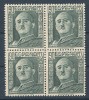 GENERALISIMO FRANCO - 90 CTS. BLOQUE DE 4 - NUEVO** S/F 