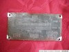 Original metal plate from the Gustloff plant from 1940 