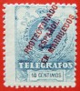 1916 L'Espagne MAROC TELEGRAPH ED#2** 10c.blue (48)(R)  