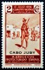 1937 CABO JUBY ED#86** 2c cast.roj. (170-N) ALZAMIENTO 