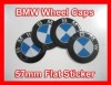 4x BMW Wheel Center Cap Sticker (flat) 57mm 