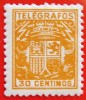 1932-33 ESPAÑA TELÉGRAFOS ED#71* 30 c. naranja 