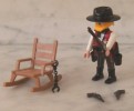 PLAYMOBIL WESTERN SHERIFF FIGUR + SCHAUKELSTUHL 
