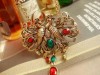 Luxury Colorful Couple Lover Birds Retro Necklace P284 