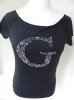 GUESS by MARCIANO BLK EMBELLISHED TOP SIZE 3 UK10 US6 