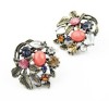 HOT Vintage  Fashion Big Color Flower Stud Earrings NEW 