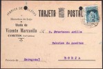 TARJETA REPUBLICANA AMBULANTE DE CORTES NAVARRA A BORJA 