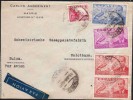 CARTA AÉREA DE MADRID A SUIZA CON BONITO FRANQUEO 