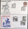 DON QUIJOTE - DOS SOBRES ILUSTRADOS DE GERONA Y BAÑOLAS 